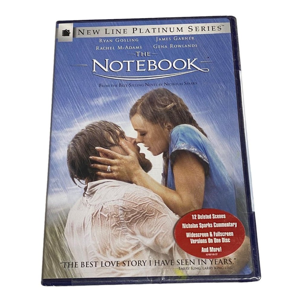 The Notebook DVD Ryan Gosling Rachel‎ McAdams James Garner NEW SEALED